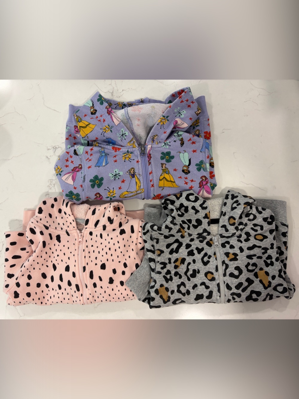 Kids' Pink & Purple Mixed Pajama Zip-Front Set